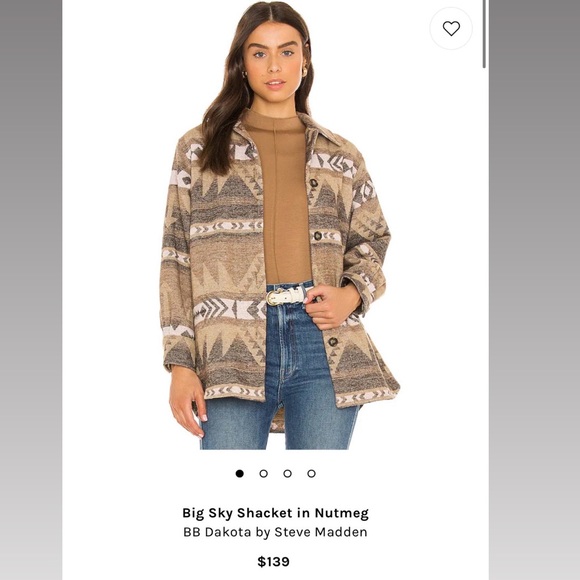 BB Dakota x Steve Madden Big Sky Shacket in Nutmeg - Picture 2 of 4